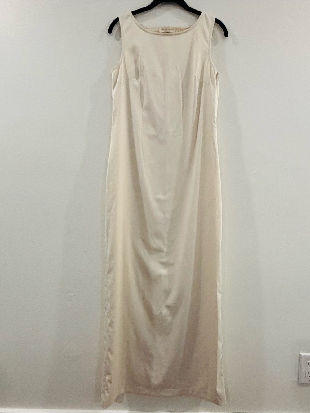 Sleeveless Maxi Dress in Cream with Minimal Silhouette